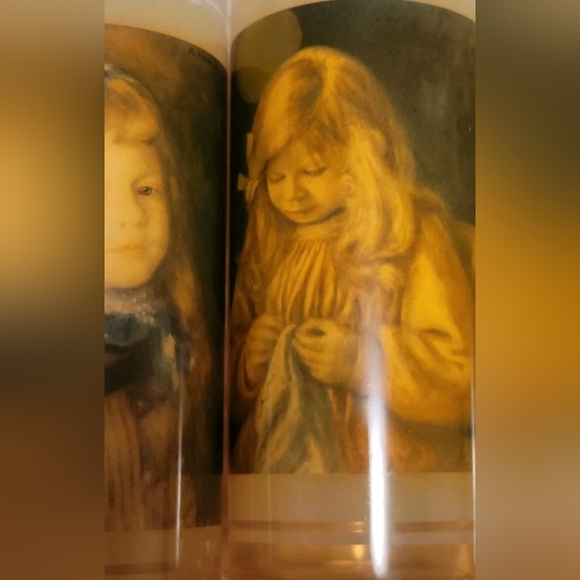 Vintage Set Of 6 Vue-Lon Ware By Litho Glass Lockport Renoir Children Highball - Picture 6 of 8